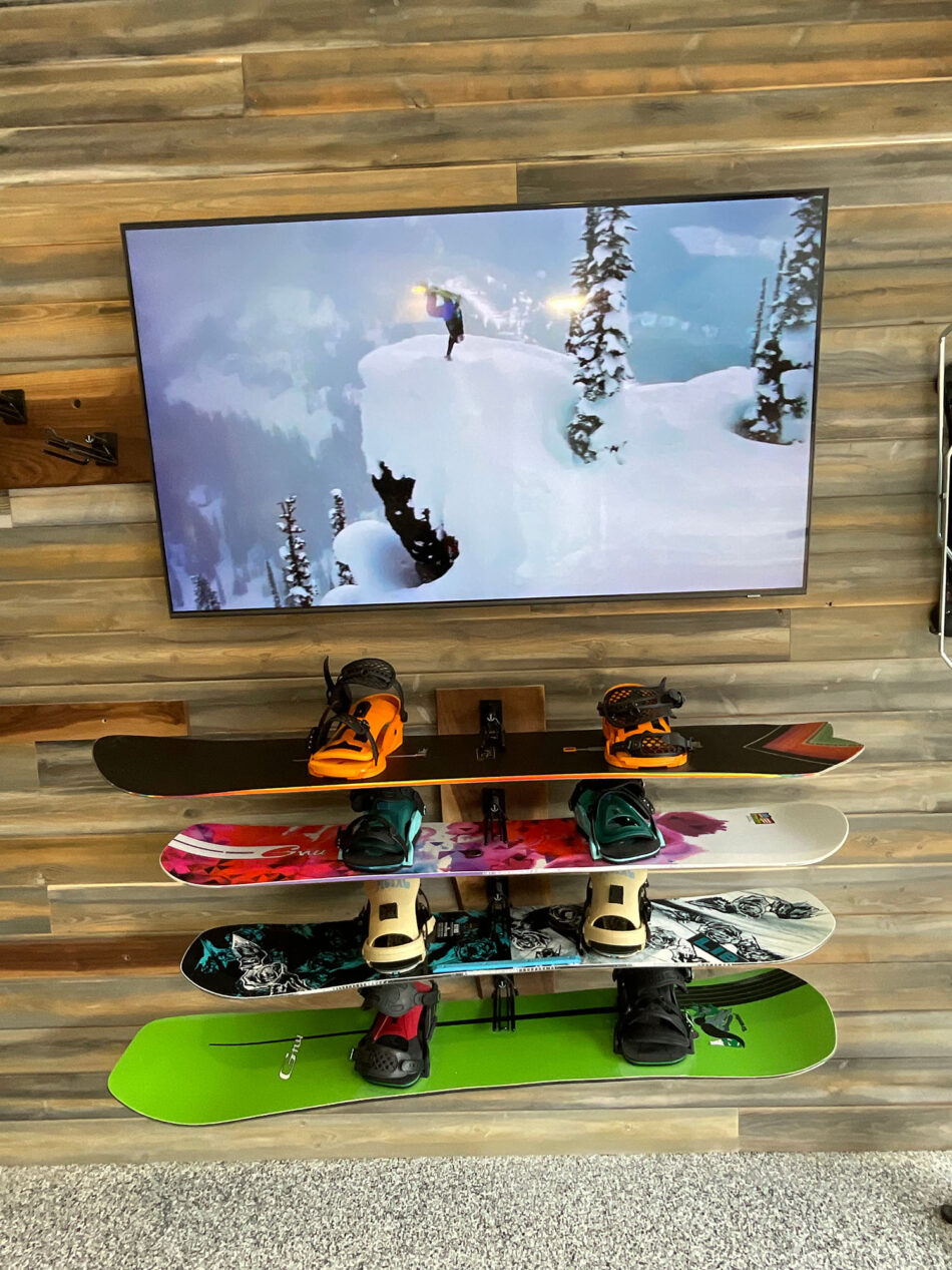 GEAR GARAGE TV AND BOARD RACK